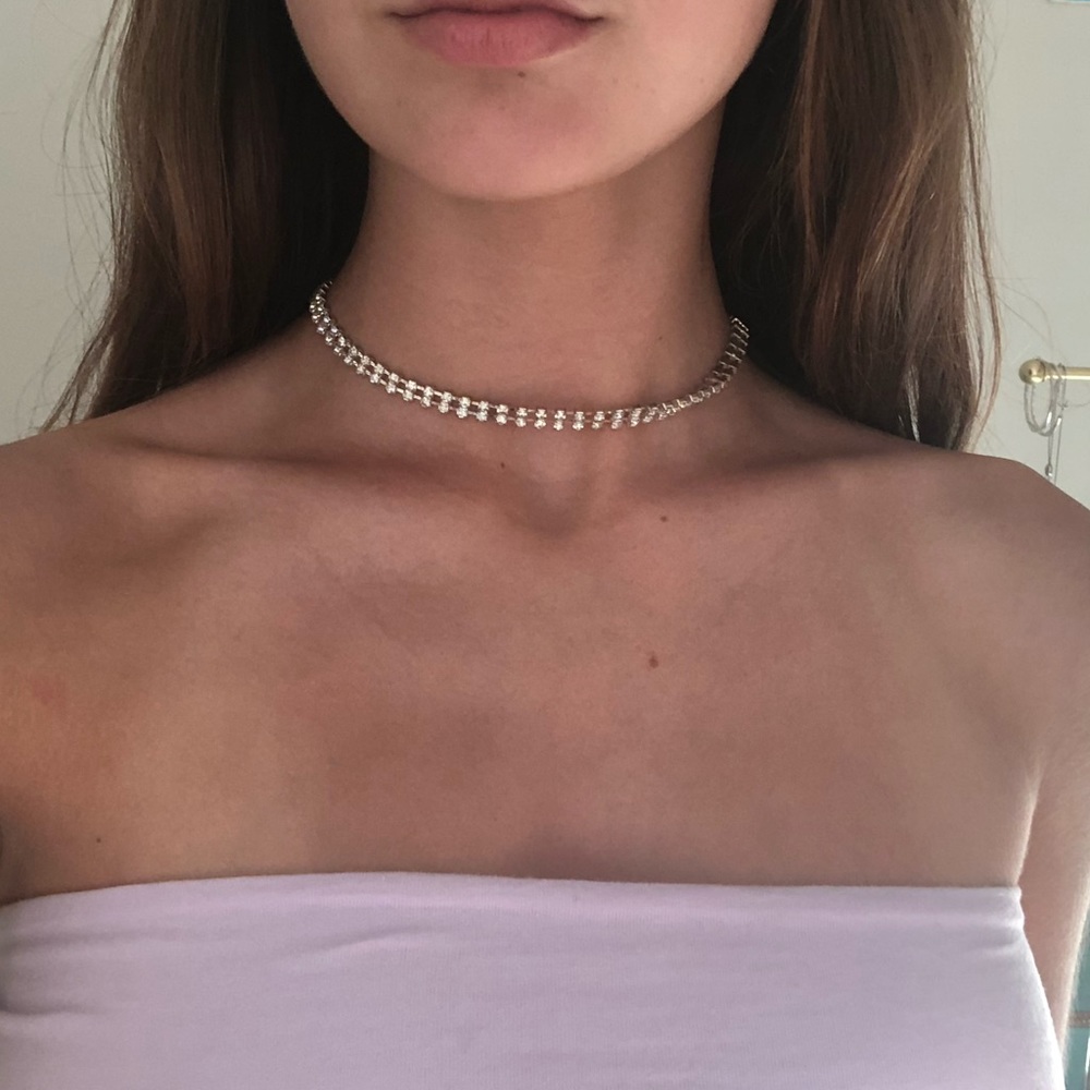 Silver Sparkly Choker